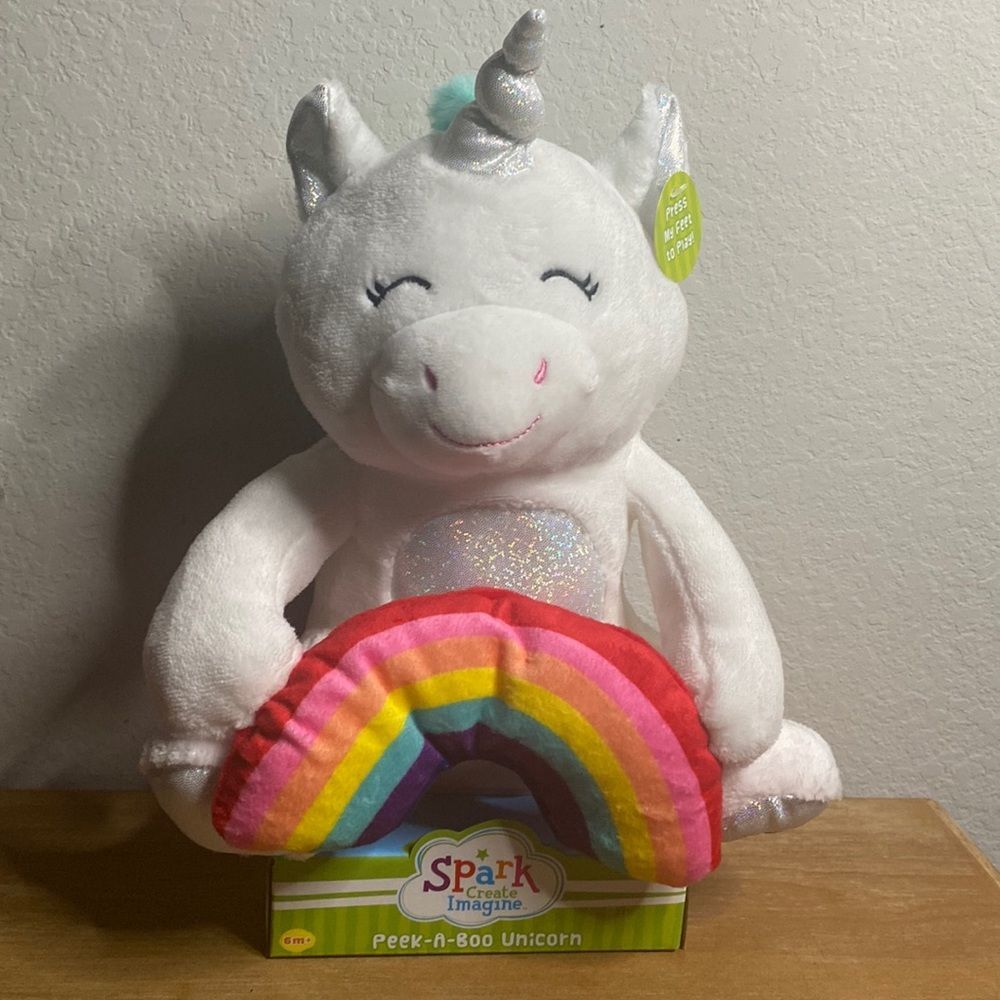 NEW Plush Peek-a-boo Unicorn Toy Girl Baby